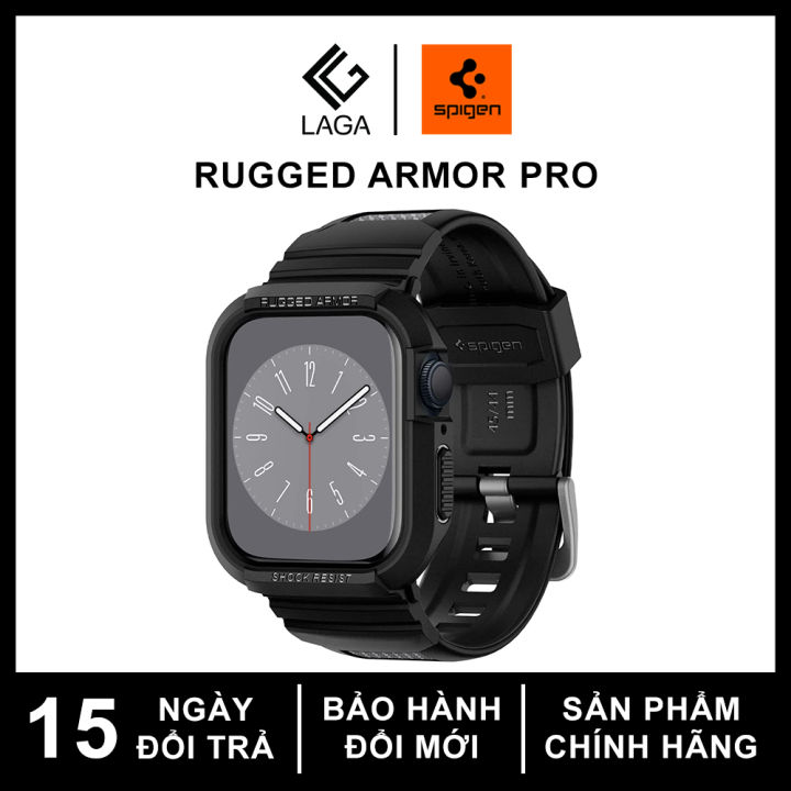 Dây Đeo Kiêm Ốp Lưng Spigen Rugged Armor Pro Cho Apple Watch 45mm