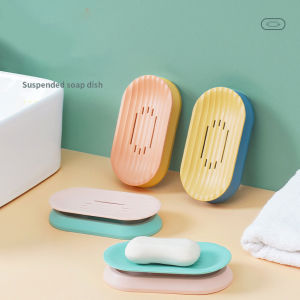 【Ready Stock】Double Layer Plastic Water Draining Soap Bar Holder Drainage Soap Box Non-Slip Soap Dish for Kitchen and Bathroom Accessories