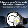 Irradiation 5000M waterproof LED flashlight rechargeable heavy duty flashlight original searchlight super bright flashlight long range flashlight plus light rechargeable powerful torch light Waterproof Torch, For Home, Camping, Fishing, Hiking, Nightwalk. 
