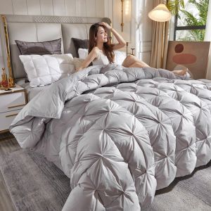 Chăn Lông Ngỗng Chống Lông Bông Không Ồn Chăn Lông Vũ Khách Sạn Ấm Áp Dày Dặn Chăn Mùa Đông 95 Chăn Mỏng Mùa Xuân Thu Lông Ngỗng Trắng