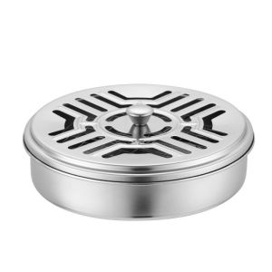 Mosquito Coil Tray Stainless Steel Fireproof Anti-Scald Mosquito Coil Box Holder