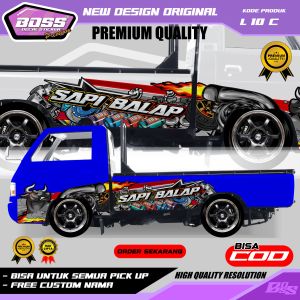 L 10 - STIKER DECAL MOBIL L300 GRANMAX TRAGA TRITON STRADA ZEBRA HILUX NEW CARY GRATIS CUSTOM NAMA