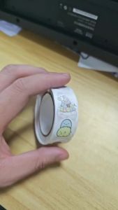 Sumikko Gurashi Round Stickers 500 Sheets Roll Mochi Paste Pink Blue Yellow Pearl Design Shirokuma Neko Tokage Journal Planner Phone Case Decal Cute Gift
