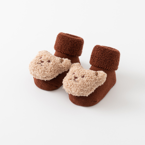 Kid Floor Socks Cartoon Bear Medium Tube Non-slip Cute Newborn Baby Socks Toddler Socks Infant Socks