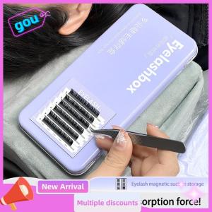 gou กล่องเก็บขนตาต่อแบบชั้นเดียวกล่องเก็บพาเลทสำหรับแผ่นแม่เหล็กแบบแขวนกล่องป้องกันขนตา