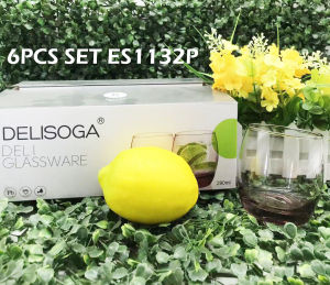 DELISOGA Color pink water glasses cocktail glass juice cup teacups (1PC/6PCS) Colorbox ES1132P❣️