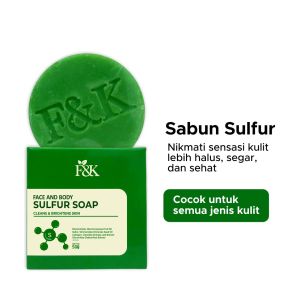 Sabun Sulfur Meredakan Gatal Kulit dan Mencerahkan Wajah Bebas Jerawat 50g