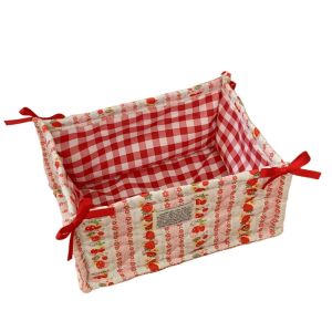 BABYBANG Cotton Quilted Storage Basket Square Ins Style Storage Basket Practical Soft Sundries Organizing Bag for Home