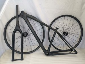 Boost MTB Carbon Fork 27.5/29er 110*15mmDownhill Fork Mountain Bike Carbon Rigid Fork 1-1/8"-1-1/2" Tapered Max Tire 3.0