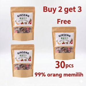 Red Sea Herbs [COD][Ready Stock] Teh ginseng lima harta karun buatan tangan uncang teh mulberi yang memelihara kesihatan
