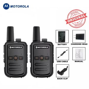 HT Motorola C51 daya tinggi 5 Watt UHF Radio Genggam Walkie Talkie Jarak Jauh 16 Saluran 5 kilometer Luar Ruangan/Sekolah/Kelautan/Hotel/Tinggi/Bawah Tanah/Gunung Handy Talky