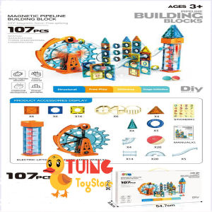 Mainan Edukasi Magnet untuk Anak | Ferris Wheel Run Ball 68 Pcs / 71 Pcs / 107 Pcs / 109 Pcs / 143 Pcs | Magic Magnetic Blocks