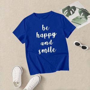 Bee Fashion - Tshirt wanita cantik Be Happy T-shirt Distro Wanita Baju Atasan Kaos Cewek  Tumblr Tee Cewek Kaos Wanita Murah kaos tumbrl Baju Wanita Murah Kaos Lengan Pendek Kaos Oblong