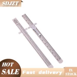 SDJZT 1 2PCS 6 inch thép không gỉ chính xác Cai Trị trượt Túi cai trị với inch 1 32 mm Metric tốt nghiệp Độ chính xác cao
