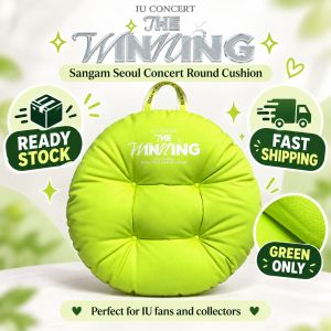 IU THE WINNING Sangam Seoul Concert Round Green Cushion Idols Collectibles by Steekee Korea 2707