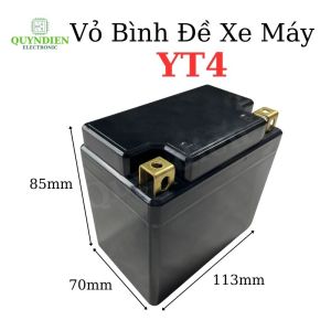 Vỏ Bình Đề Xe Máy YT4 YT5 Cọc Vuông Đồng Nhựa ABS Chuẩn Kích Thước Ắc Quy Xe Máy - Linh Kiện Quỳnh Diễn