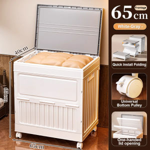 Nearra Stackable Storage Box With Pulleys Large Capacity Clothing Organizer Hybrid Toy Storage Box With Lid