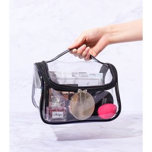 [พร้อมส่งในไทย] กระเป๋าเครื่องสำอาง กันน้ำ PVC สีใส ความจุขนาดใหญ่ กระเป๋าเครื่องสำอางค์