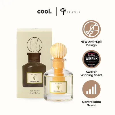 Pristine Ball Diffuser | Himalayan Tea | Signature | Essential Oil | Anti-Spill Wardrobe Fragrance Award Winning Scent | 50ml