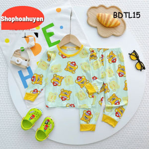 Bộ dài tay cho bé trai bé gái chất vải thun lạnh Minky mom loại 1 chất mềm mịn mát an toàn cho da bé họa tiết cực xinh cho bé size to 18-40kg