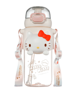 [SG] Sanrio Kids Water Bottle Tritan Bottle 100% BPA Free Cute Water Bottle My Melody Kuromi Cinnamoroll HK Hello Kitty