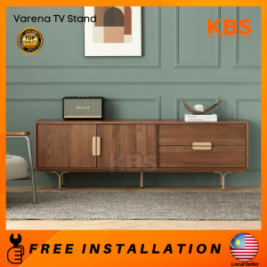 (FREE Installation+Shipping) KBS Varena Solid Wood Veneer TV Cabinet / Drawer Storage / mid-century modern / L1800 x W400 x H580mm
