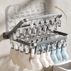 Móc phơi tất SAKIDO Móc phơi đồ gấp gọn dùng gắn tường có thể xoay được đa năng tiện dụng