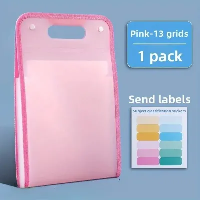 13-Layer Handle Waterproof Folder File Portable File Expanding Send Labels Folder with Handle