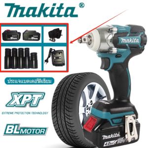 Makita ประแจไฟฟ้าไร้สาย Brushless Electric Impact Wrench – แบตเตอรี่ 2 ก้อน 520 N.M 6200 rpm คุณภาพสูง แข็งแกร่ง แรงบิดสูง