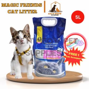 5L 4.5kg Magic Friends Cats All Stages Adult Kitten Bentonite Pet No Scent Cat Litter Sand Absorbent