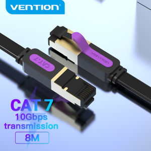 Vention Cat7 Lan Cable Cat 7 Flat Ethernet Cable RJ45 Network STP 10Gbps Cat 7 Patch Cord Cable Internet Cable Wire for PC Router Laptop Switch Cat 7 Cable