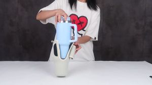 GloryStar Water Bottle Carrier Bag Fits Stanley Quencher 40OZ Bottle Pouch Holder With Adjustable Shoulder Strap
