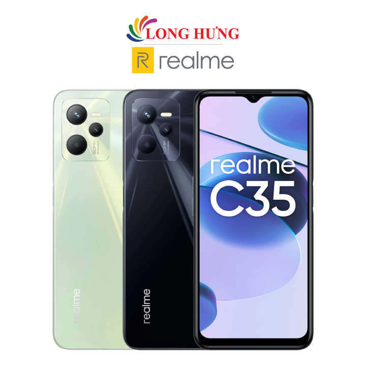 Điện thoại Realme C35 (4GB/128GB) - Hàng chính hãng - Cổng Type-C tiện dụng, pin lớn 5000 mAh, 3 camera sắc nét