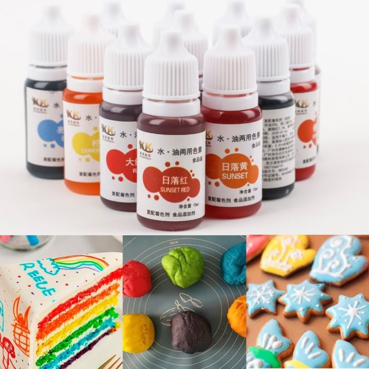 24 Colors Edible Pigment Macaron Cream Food Coloring Colouring Set ...