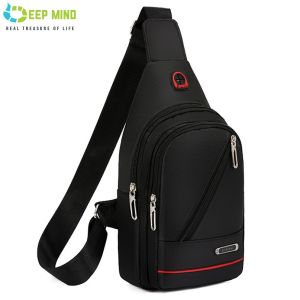 DM Mens Sling Chest Bag Crossbody Bags Beg Silang Handbag Beg Sandang Men Water Resistant Travel Shoulder College Student