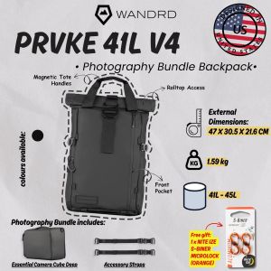 WANDRD PRVKE 41L V4 Photography Bundle Camera Backpack (Black)