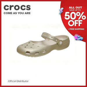 Authentic Crocs Classic Ballet EVA Casual Retro Outerwear Breathable Slip-on Gold Womens Shoes