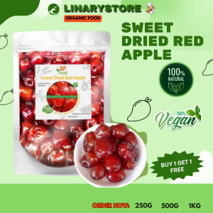 SWEET DRIED RED APPLE 3F Food Soft Delicious Seedless 100g/250g/500g