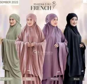 Qyara Store Fashion Mukena Polos Crinkle 3 in 1 Traveling Kekinian Mukena Dewasa Crinkle Airflow Ukuran MLXLXXL Jumbo Terbaru