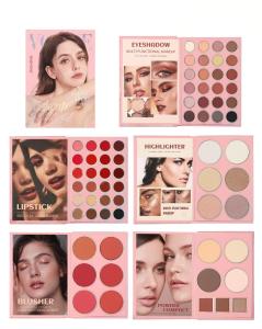 67 Colors Eyeshadow Palette Lip Gloss Highlight Blush Portable Makeup Palette