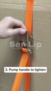 25mm x 4m Ratchet Tie Down Strap with S-Hooks Orange Cargo Tie Down Belt