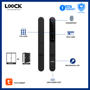 LOOCK G06AB G07AB G26 Sliding & Swing Aluminium Glass Door Smart Digital Door lock Smart Home Device