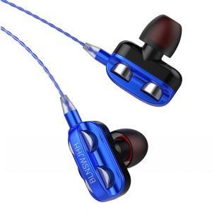 DISOUR Earphones With Mic Dual Drive Stereo Wired Earphone In-ear Headset Original Gaming Earphone Super Bass Earbuds HD Stereo Sport Running Headset HIFI Monitor Earbuds Handsfree