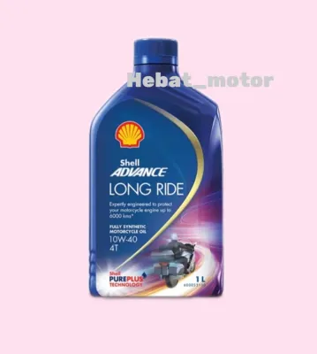 Shell Advance Long Ride 10W-40 4T Full Synthetic Engine Oil 1L PurePlus Technology