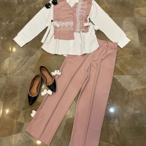 Lanaya Baju Setelan Lebaran Wanita Dewasa JUMBO Ootd Korean Style Kekinian Terbaru 2024 Viral Trendy