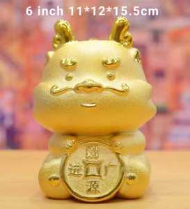 ✅2024 Year 6 inch【DRAGON】Bank Piggy Light Fortune Deco Gift 6寸钱龙钱罐龙灯送礼摆设家用