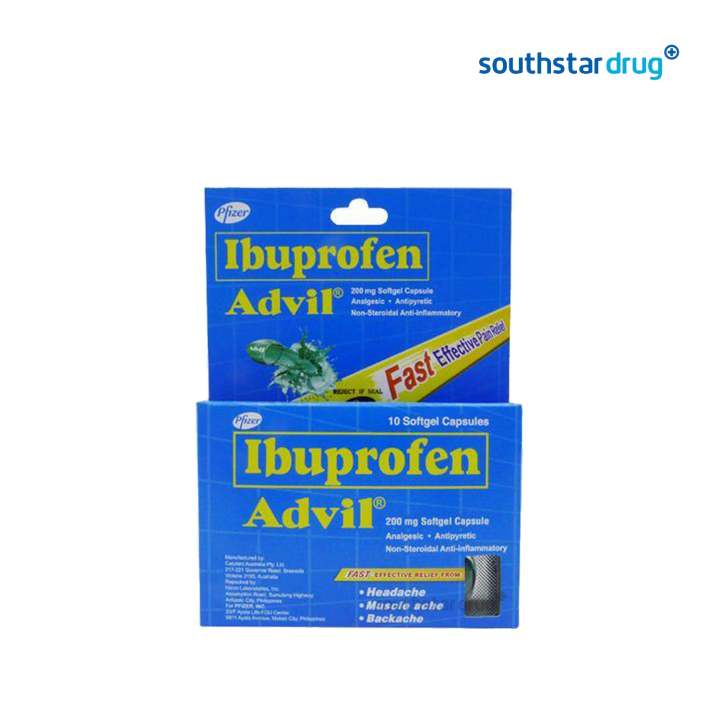 Advil 200 mg Softgel 10x1 Pack Lazada PH