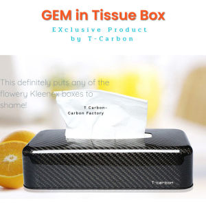 T Carbon ® Carbon Fiber Car/Home Tissue Box Cover Auto Interior Napkin Paper Holder Black