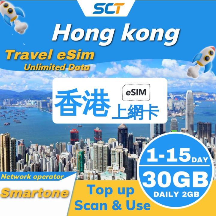 HONG KONG Travel eSim Card Unlimited Data 【115 days，30GB High speeds