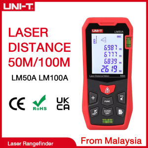 UNI-T LM50A LCD Laser Distance Measure 50 Meter [ 50m 100m ] LM100A High Precision Digital Display Electronic Ruler [ M | Inch | FT | Inch + FT ]